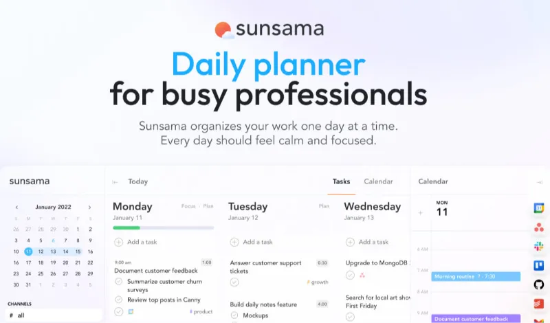 Reclaim AI Review: Sunsama